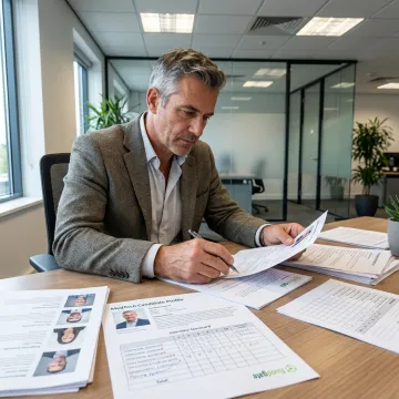 Recruiter reviewing MedTech candidate profiles