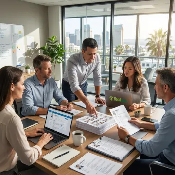 Executive recruiters meeting with MedTech hiring leaders