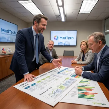 Consultant presenting a MedTech workforce roadmap
