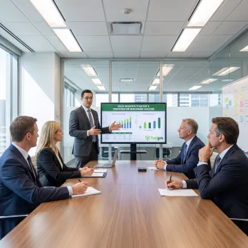 Consultant presenting a sales incentive strategy