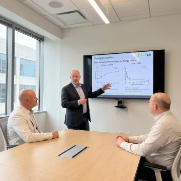 Medical Science Liaison discussing clinical data with colleagues