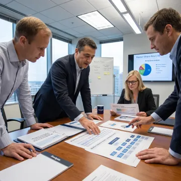 MedTech leaders collaborating in a strategy meeting