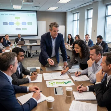 Consultant facilitating a leadership workshop