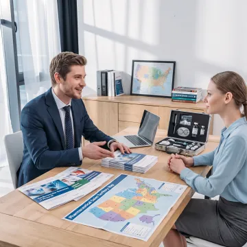 Recruiter meeting with a pharmaceutical sales candidate
