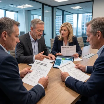 MedTech leaders reviewing candidate profiles