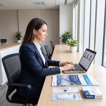 Recruiter reviewing MedTech candidate profiles