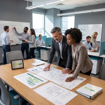MedTech leader meeting with interim staffing consultant