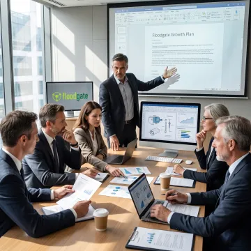 Interim MedTech leader reviewing a business plan