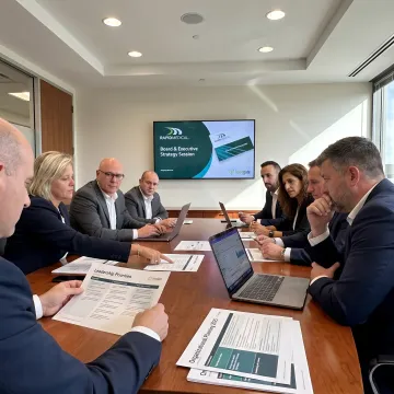 MedTech executives meeting in a boardroom