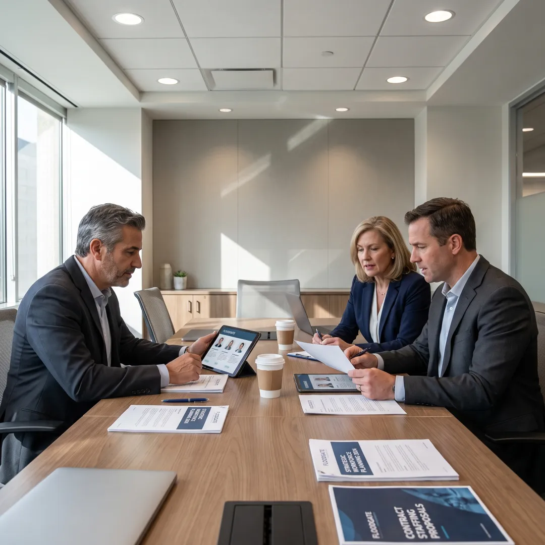 Recruiter consulting with MedTech hiring team