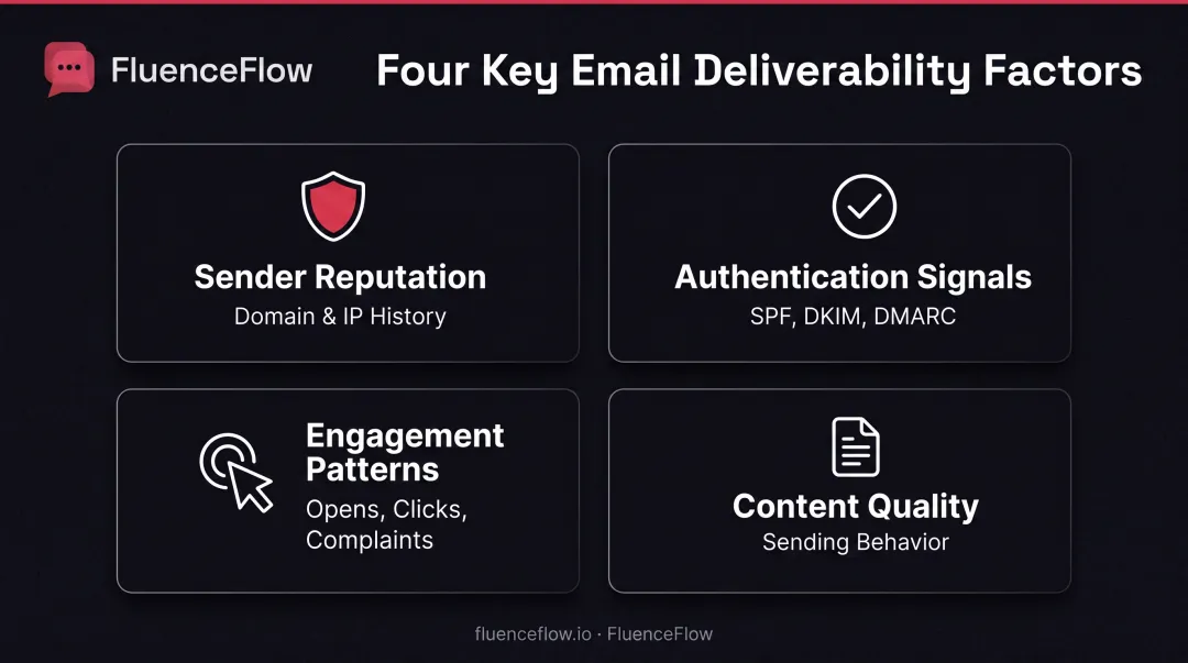 Four key factors determining email inbox placement and deliverability success
