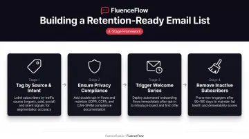 4-step retention-ready email list building process from capture to automation