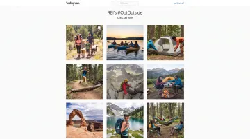 REI OptOutside campaign social media posts showing customers sharing outdoor activities on Black Friday