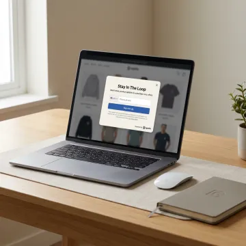 SMS sign-up popup for ecommerce updates