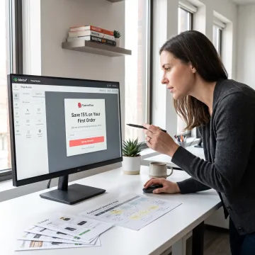 Marketer reviewing popup form designs and customer journey