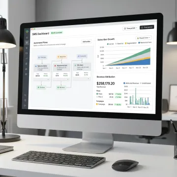 SMS API dashboard for ecommerce messaging