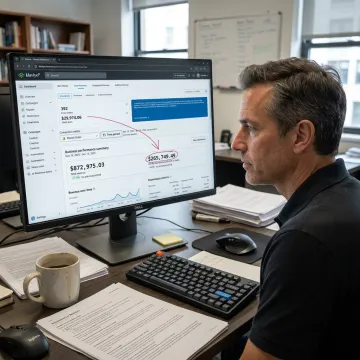 Growth strategist reviewing email and SMS performance dashboards