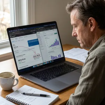Ecommerce marketing consultant analyzing growth dashboards