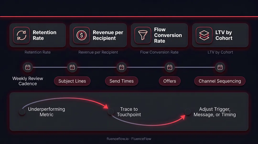 Five-step DTC omnichannel marketing strategy build process flow diagram