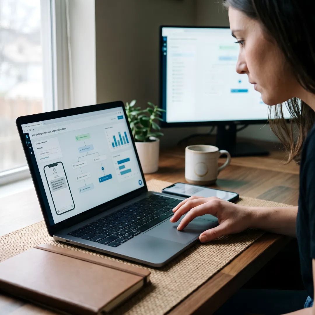SMS automation workflow review