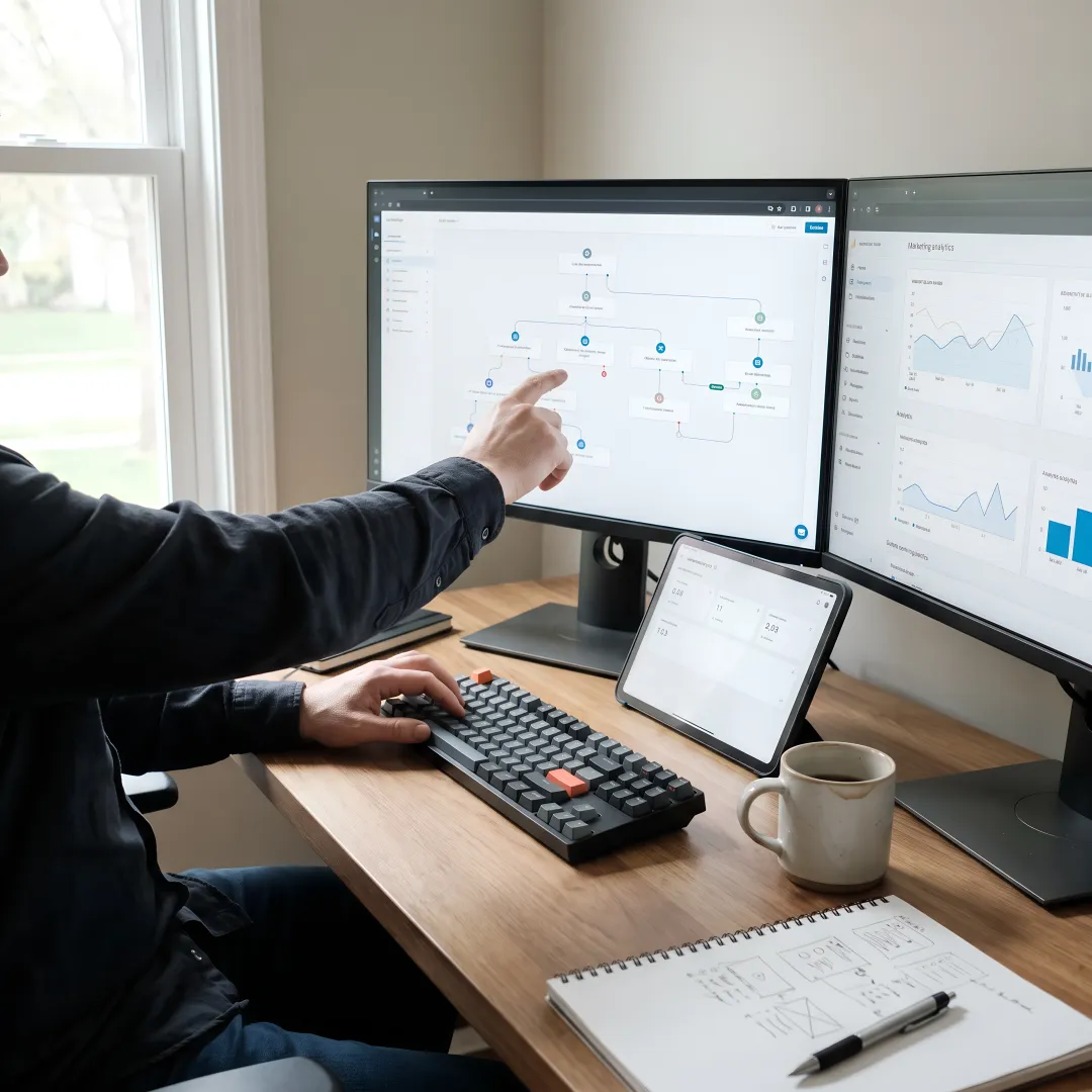 SMS connection workflow on ecommerce dashboard