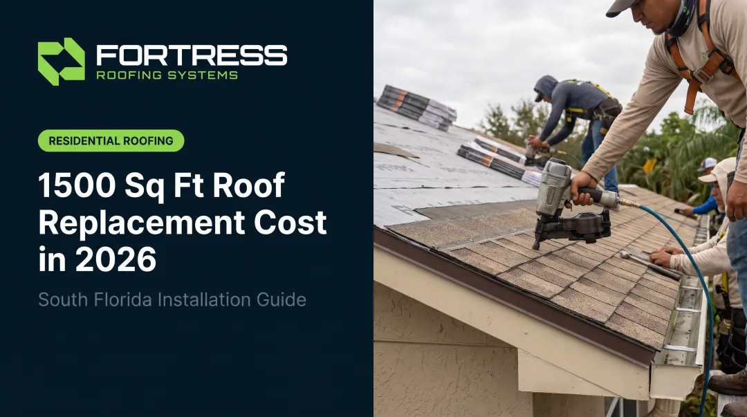 1500 Sq Ft Roof Replacement Cost in 2026