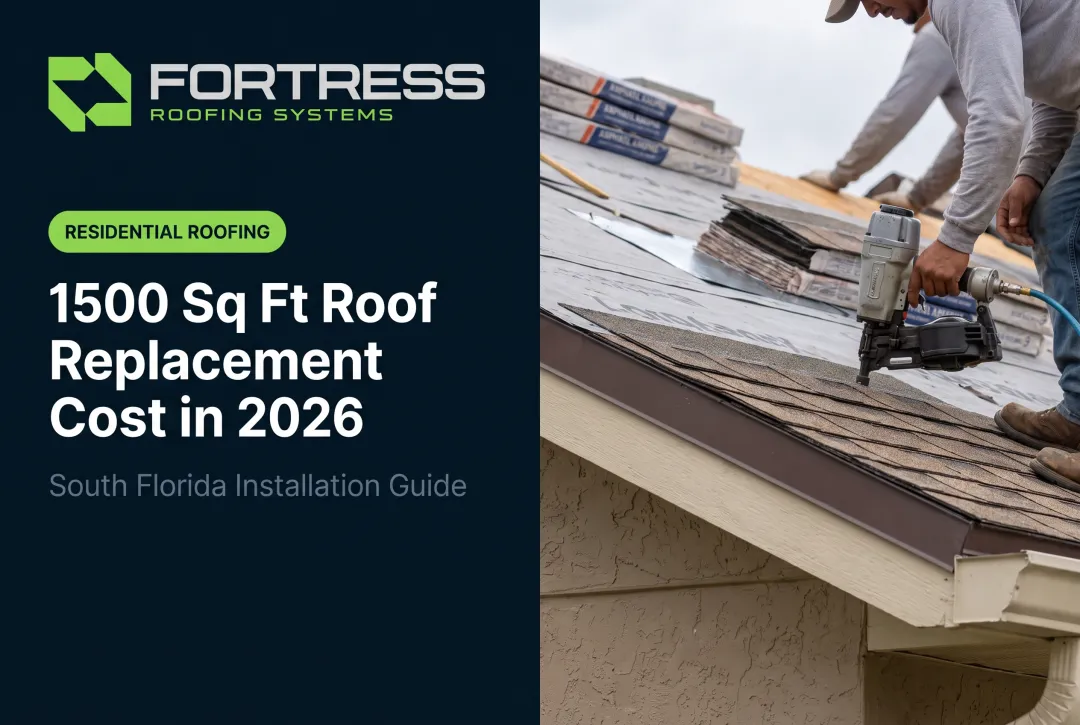 1500 Sq Ft Roof Replacement Cost in 2026