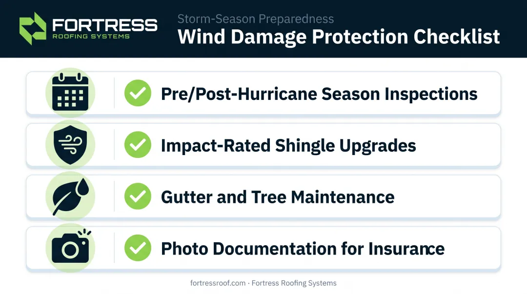 Preventive roof maintenance checklist for hurricane season protection