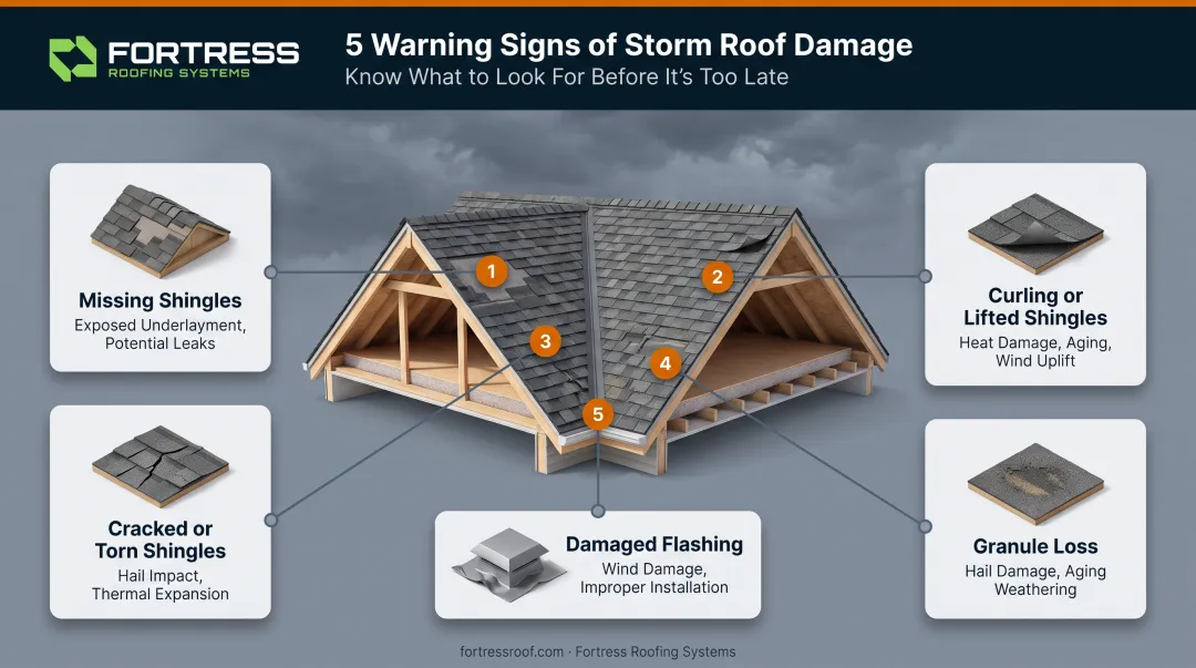 Common signs of wind-damaged shingles identification checklist diagram