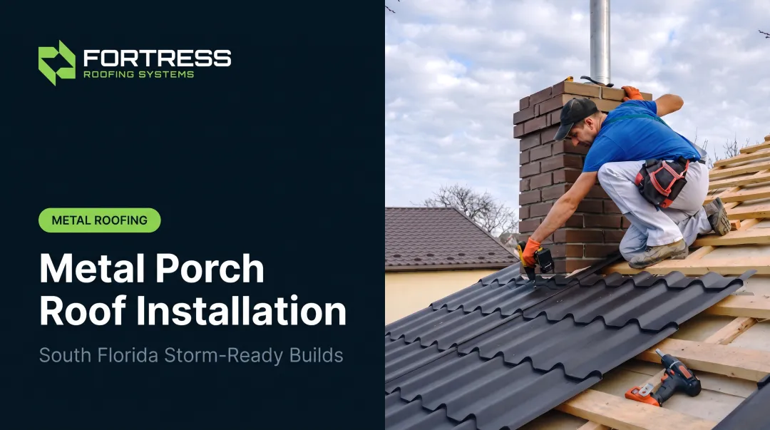 Metal Porch Roof Installation