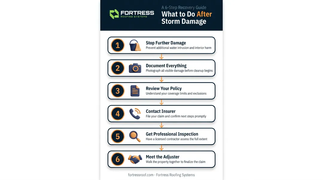6-step process for filing a roof leak insurance claim in Florida