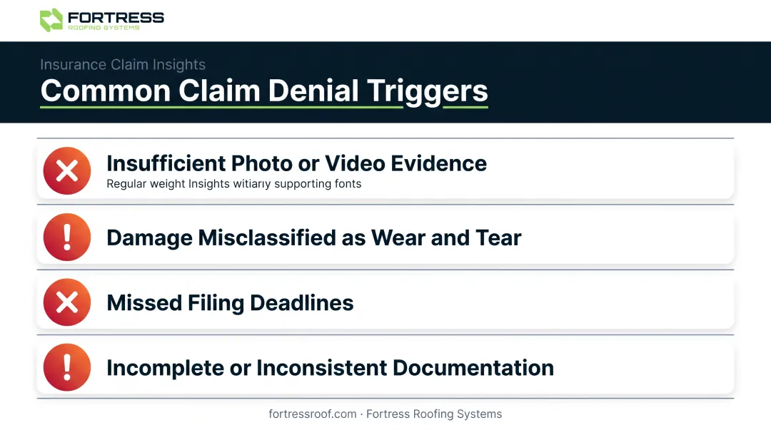 Common reasons hail damage insurance claims get denied checklist