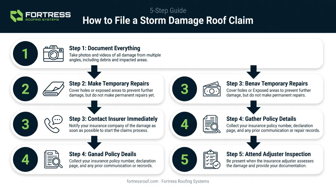 5-step process for filing a storm damage insurance claim