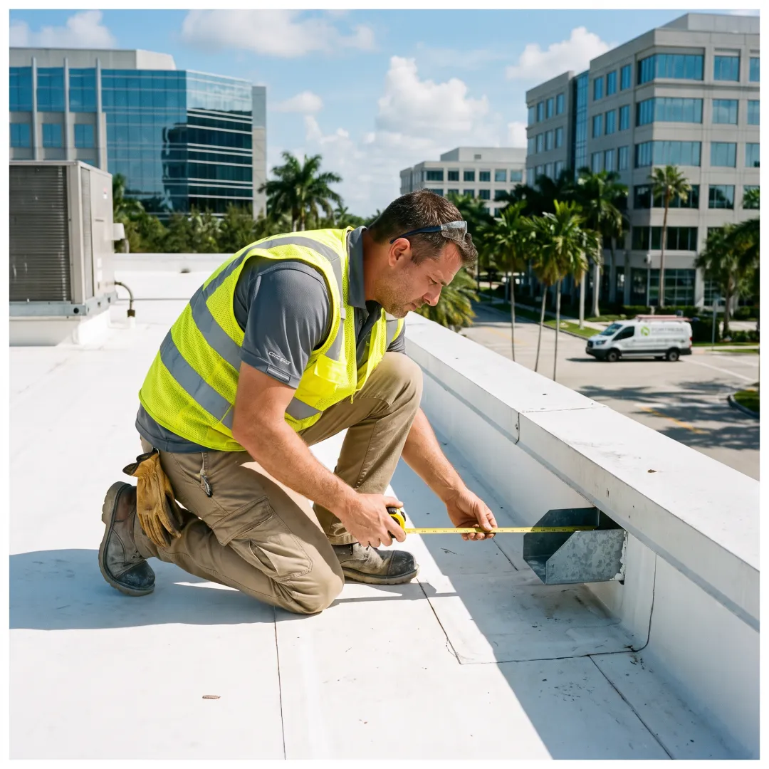 Commercial roof inspection in South Florida