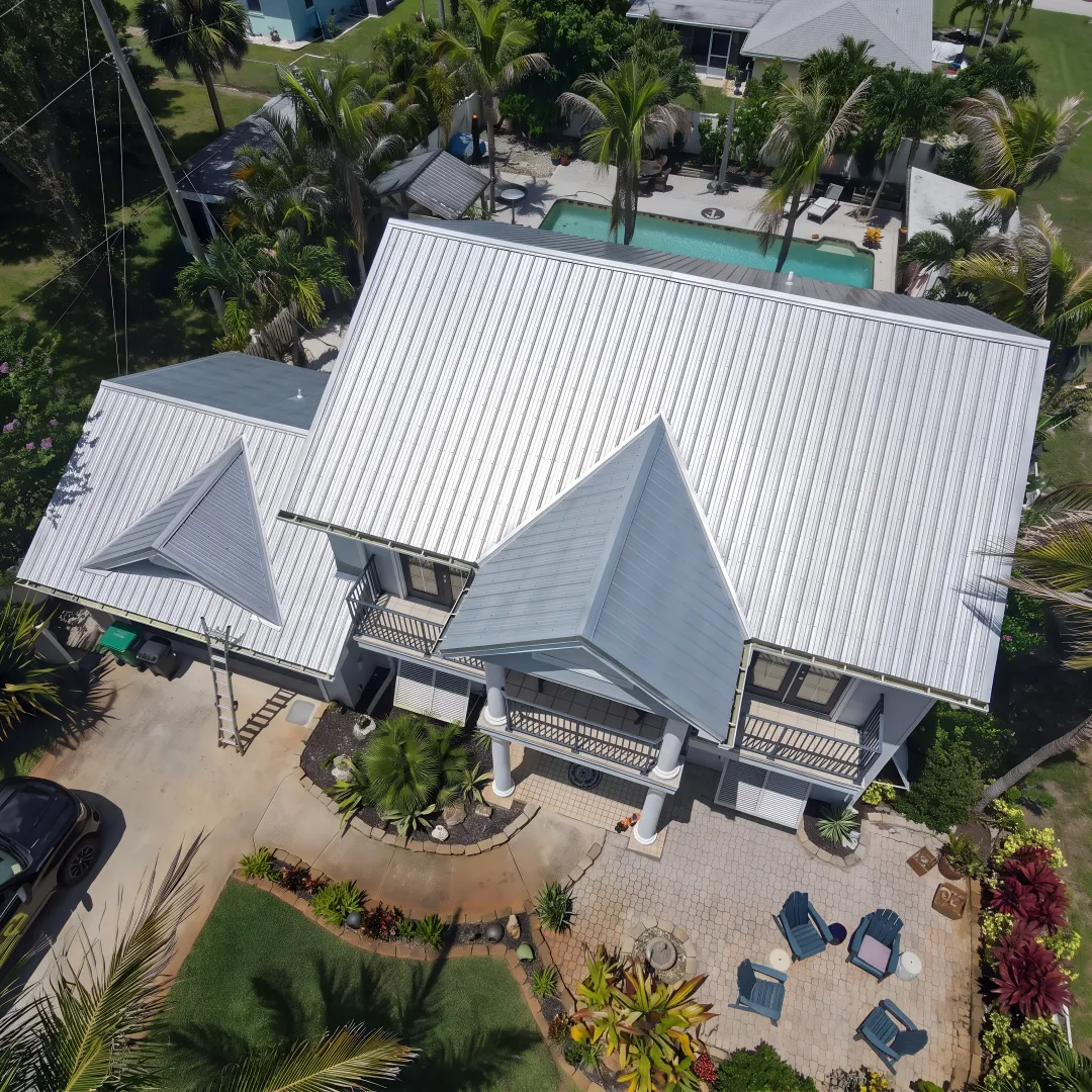 Commercial building with newly installed roofing