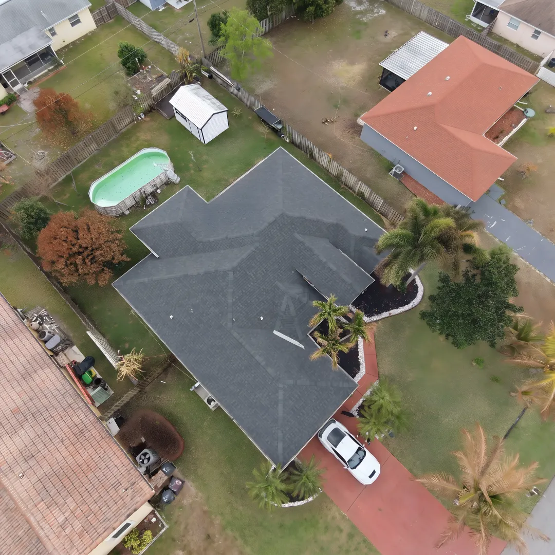 New reflective shingle roof installation