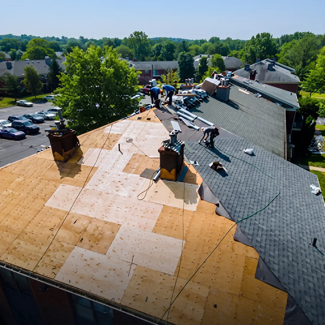 New storm-ready shingle roof installation