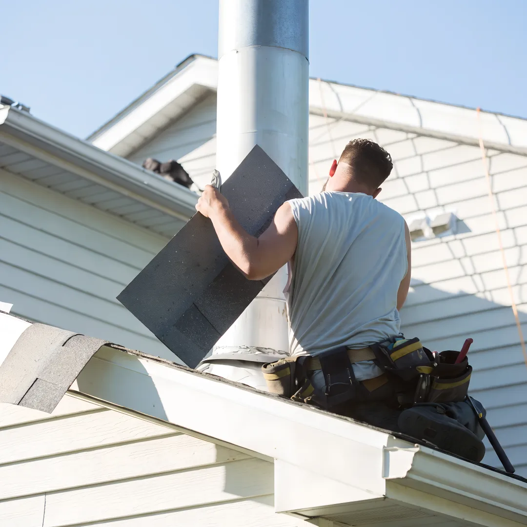Residential roof maintenance inspection in South Florida