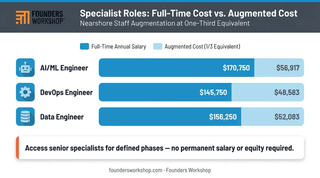 Specialist IT roles salary comparison AI DevOps data engineer augmentation versus full-time hire