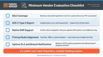 AI appointment reminder vendor evaluation checklist five criteria comparison infographic