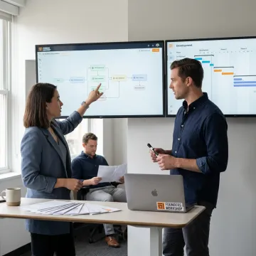 AI automation implementation process on screen
