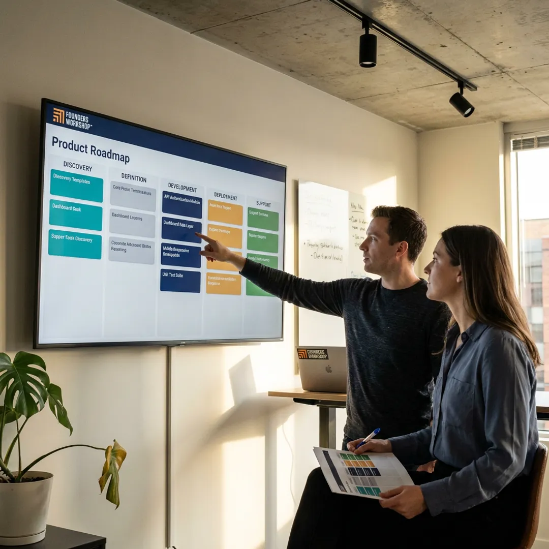 Software development process roadmap for a startup