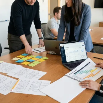 Product strategy consultants planning a software roadmap