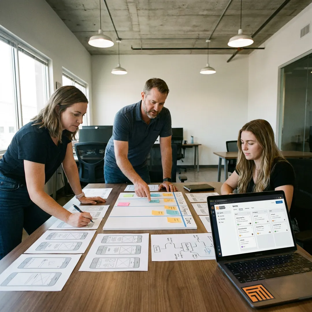 Mobile app development roadmap planning session
