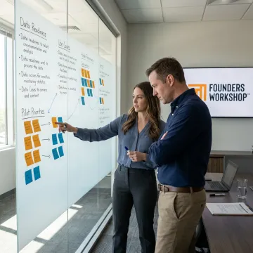 AI consulting team mapping an adoption roadmap