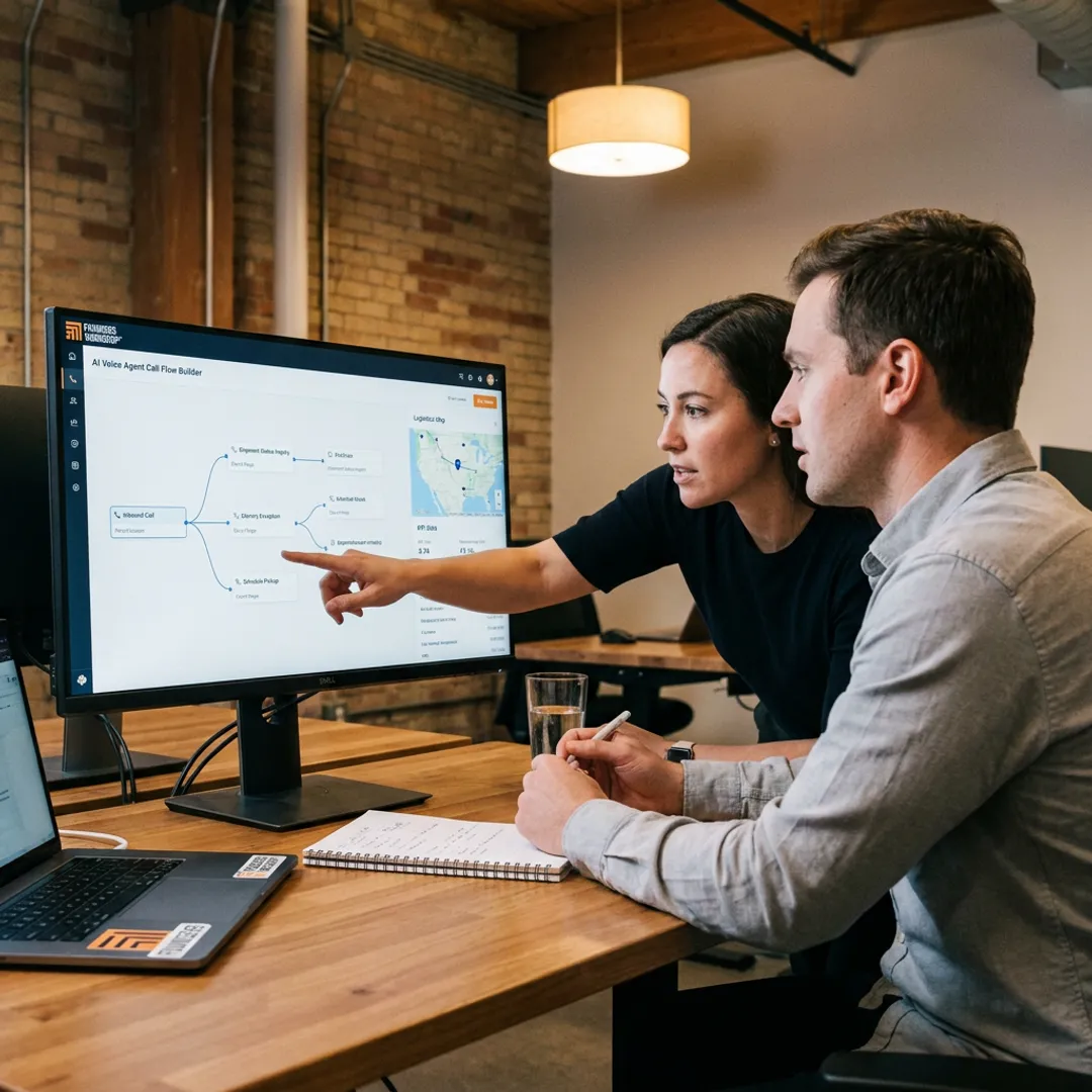 Team mapping AI voice agent workflow