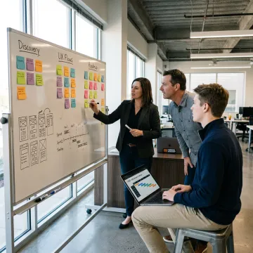 Product team mapping an MVP process