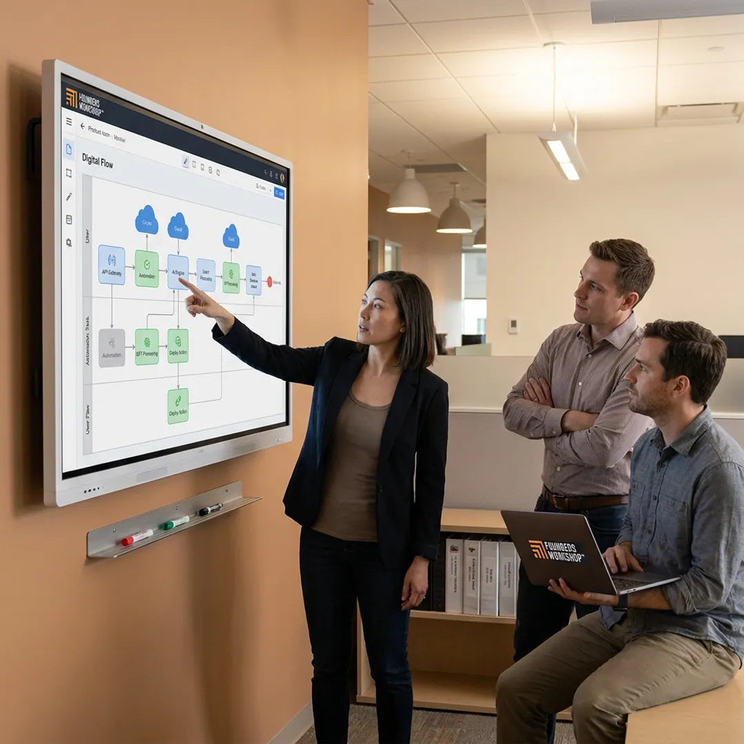 AI product development process planning session