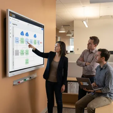 AI product development process planning session
