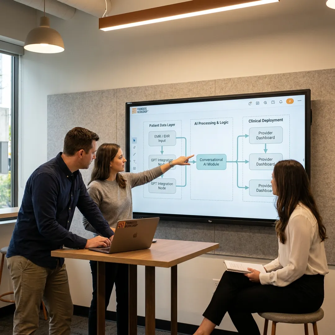 AI integration planning session for healthcare software